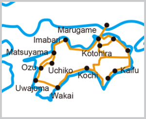 JR shikoku pass rail map